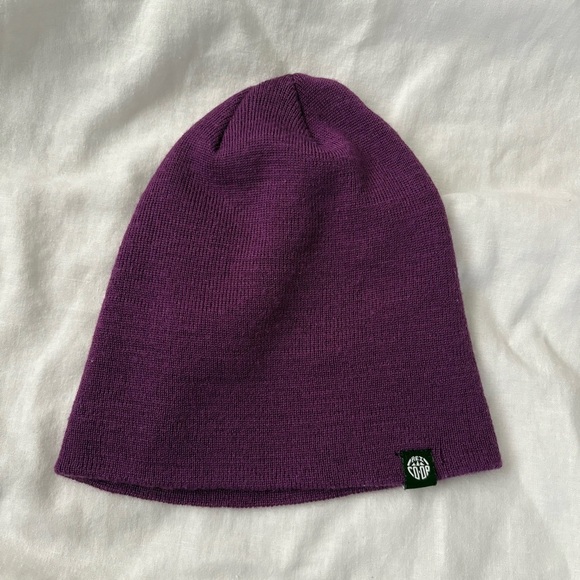 REI co-op Wool Beanie hat purple wool blend - Picture 4 of 7